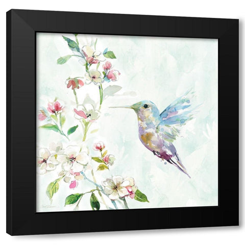 Hummingbird II Black Modern Wood Framed Art Print by Robinson, Carol
