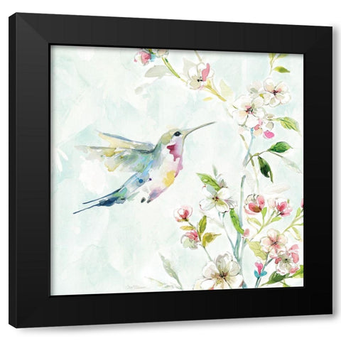 Hummingbird III Black Modern Wood Framed Art Print with Double Matting by Robinson, Carol