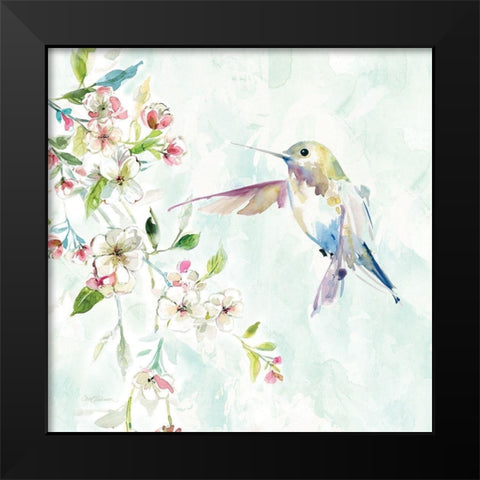 Hummingbird IV Black Modern Wood Framed Art Print by Robinson, Carol
