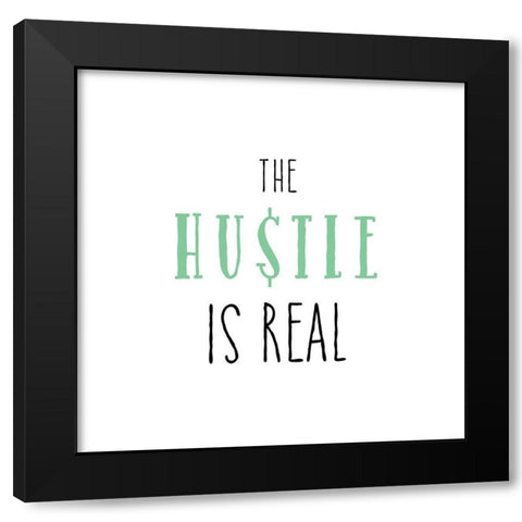 Hustle Black Modern Wood Framed Art Print with Double Matting by Murray, Amanda
