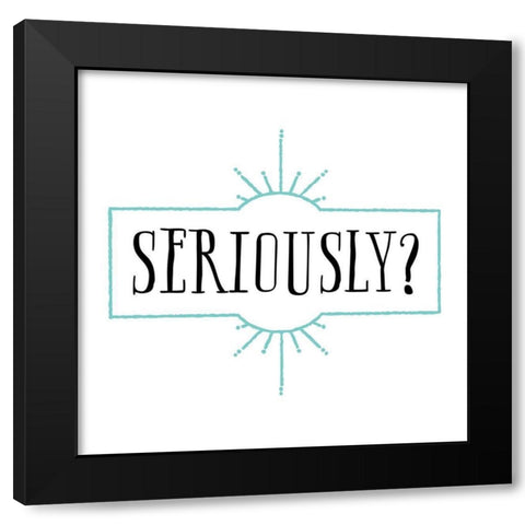 Seriously Black Modern Wood Framed Art Print with Double Matting by Murray, Amanda