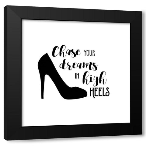High Heels Black Modern Wood Framed Art Print with Double Matting by Murray, Amanda