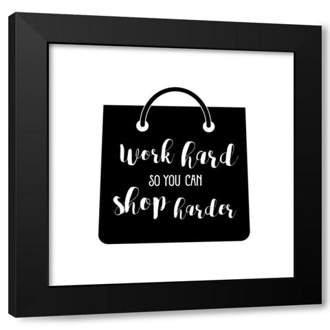 Shop Harder Black Modern Wood Framed Art Print with Double Matting by Murray, Amanda