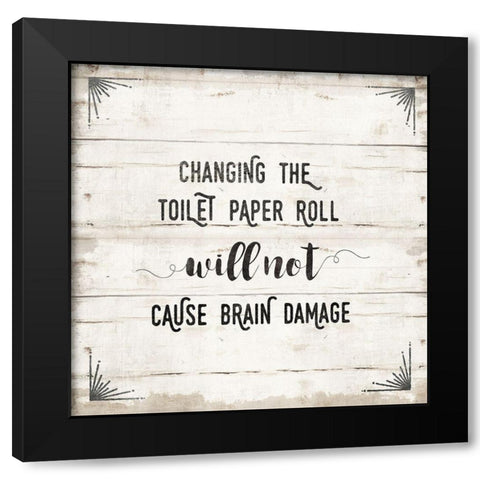 TP Roll Black Modern Wood Framed Art Print with Double Matting by Murray, Amanda