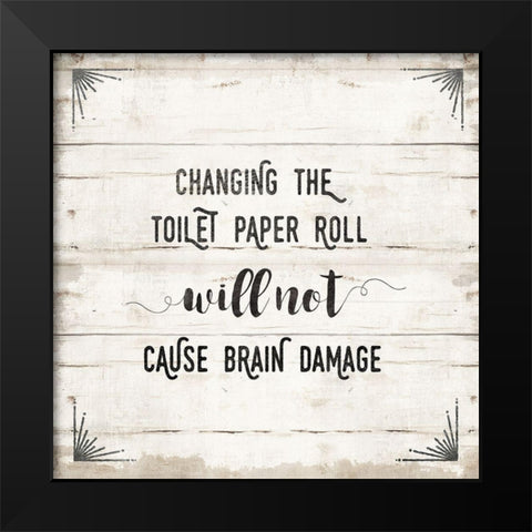 TP Roll Black Modern Wood Framed Art Print by Murray, Amanda