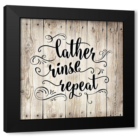 Lather Black Modern Wood Framed Art Print by Murray, Amanda
