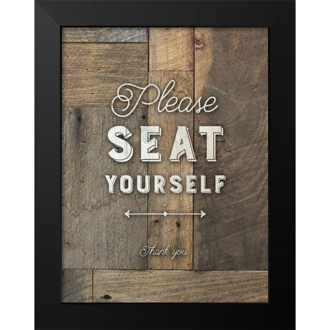 Seat Yourself Black Modern Wood Framed Art Print by Murray, Amanda