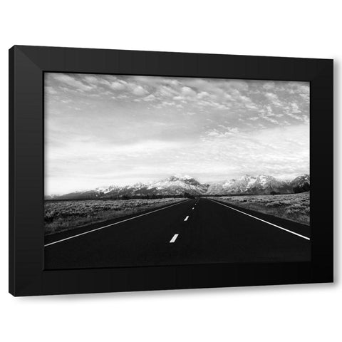 Grand Teton Empty Black Modern Wood Framed Art Print with Double Matting by Delimont, Danita