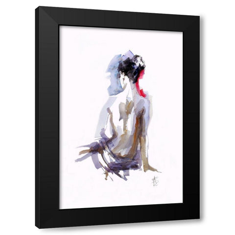 Contemplation Black Modern Wood Framed Art Print by Farrall Doyle, Anne