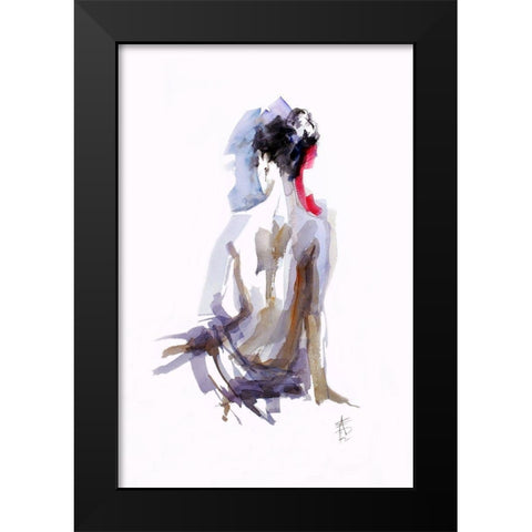 Contemplation Black Modern Wood Framed Art Print by Farrall Doyle, Anne