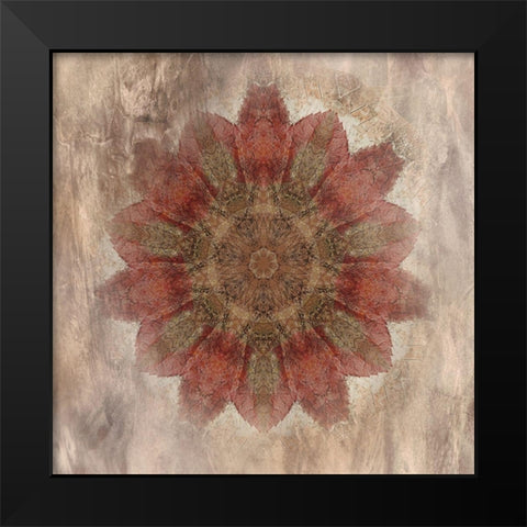 Autumn Kaleidoscope Black Modern Wood Framed Art Print by Weisz, Irene