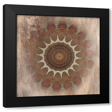 Autumn Kaleidoscope Black Modern Wood Framed Art Print with Double Matting by Weisz, Irene