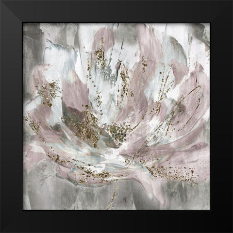 Blush Flower Power Black Modern Wood Framed Art Print by Craven, Katrina