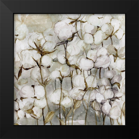 Cotton Field Black Modern Wood Framed Art Print by Robinson, Carol