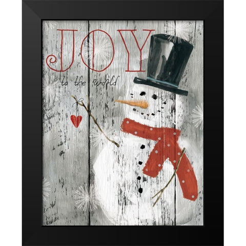 Joy To The World Black Modern Wood Framed Art Print by Robinson, Carol