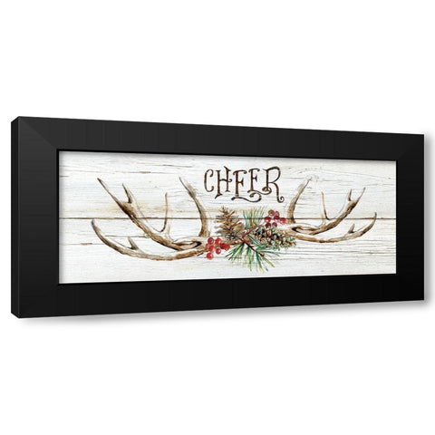 Rustic Cheer Black Modern Wood Framed Art Print by Robinson, Carol