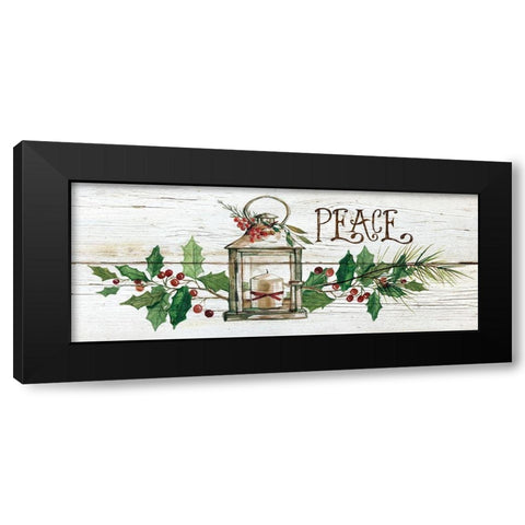 Rustic Peace Black Modern Wood Framed Art Print with Double Matting by Robinson, Carol