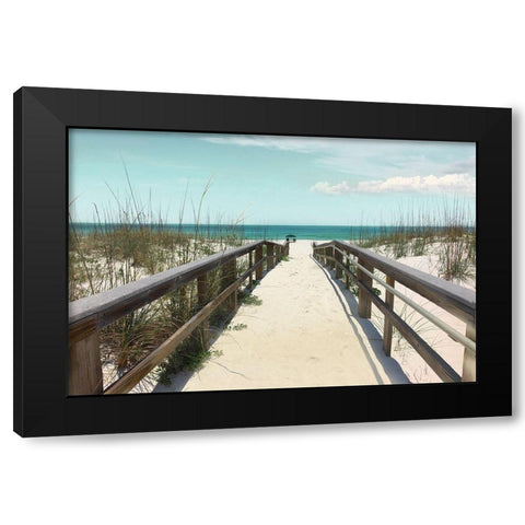 Welcome To Paradise Black Modern Wood Framed Art Print with Double Matting by Nan