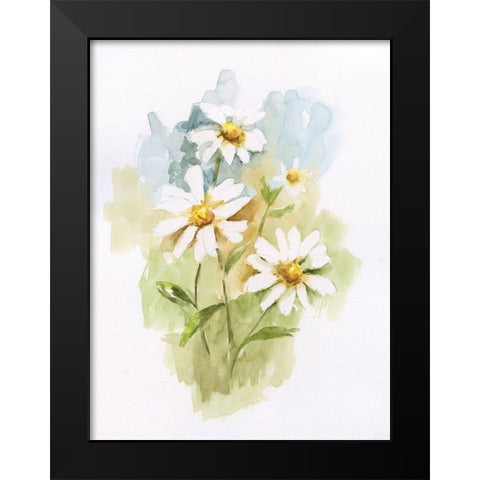 Wild Daisy I Black Modern Wood Framed Art Print by Nan