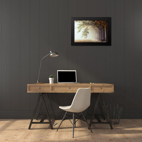 Dawnscratchers Black Modern Wood Framed Art Print by Van de Goor, Lars