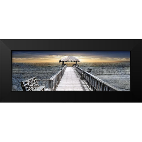 Honduras Pier Black Modern Wood Framed Art Print by Carpentieri, Natalie