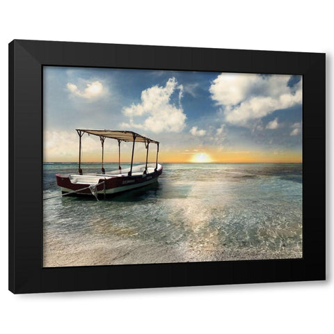 Costa Maya Sunset Black Modern Wood Framed Art Print with Double Matting by Carpentieri, Natalie