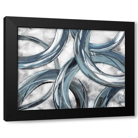 Ring Around Black Modern Wood Framed Art Print by Nan