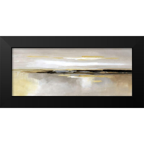 Silver Lining Black Modern Wood Framed Art Print by Nan