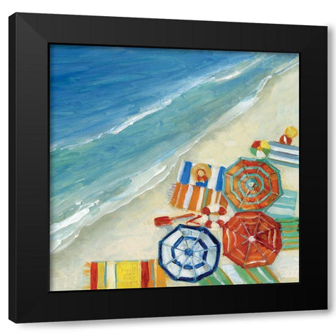 Beach Fun III Black Modern Wood Framed Art Print with Double Matting by Swatland, Sally