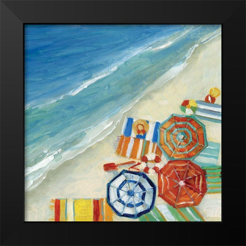 Beach Fun III Black Modern Wood Framed Art Print by Swatland, Sally