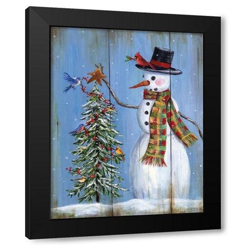 Tis The Season Black Modern Wood Framed Art Print by Dunlap, Marilyn