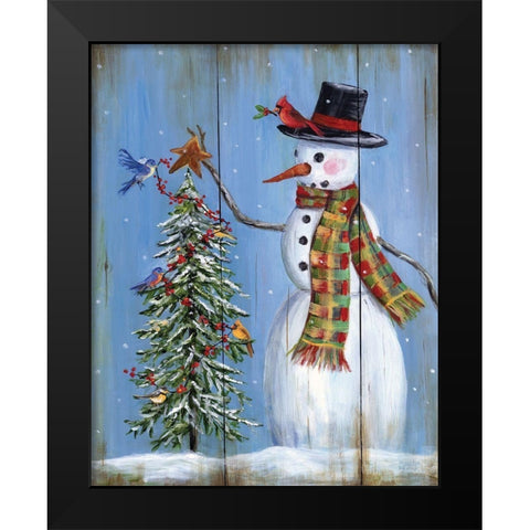 Tis The Season Black Modern Wood Framed Art Print by Dunlap, Marilyn