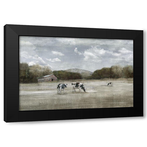 Country Satisfaction Black Modern Wood Framed Art Print with Double Matting by Nan