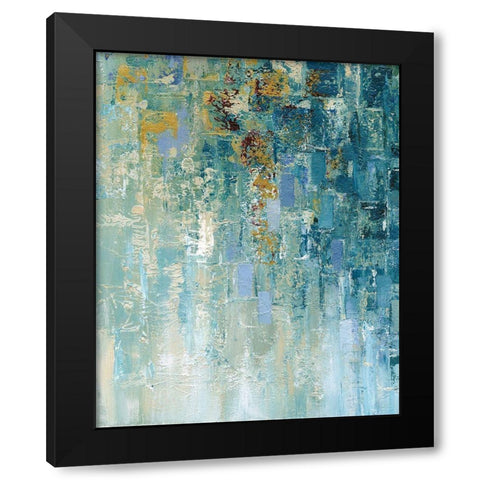 I Love the Rain Detail I Black Modern Wood Framed Art Print by Nan