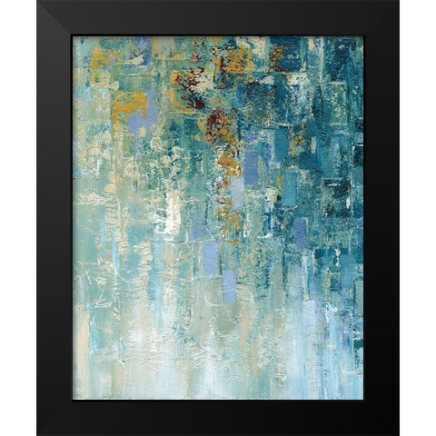 I Love the Rain Detail I Black Modern Wood Framed Art Print by Nan