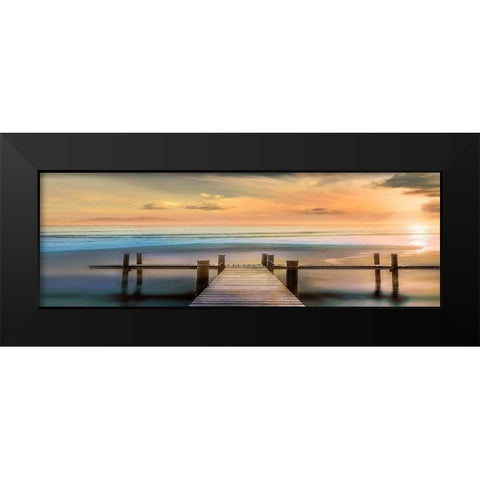 Malibu Black Modern Wood Framed Art Print by Calascibetta, Mike