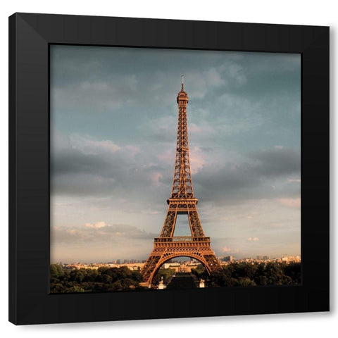 Eiffel Tower Black Modern Wood Framed Art Print by Delimont, Danita