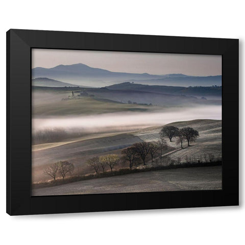 Frosty Dawn Black Modern Wood Framed Art Print by Delimont, Danita
