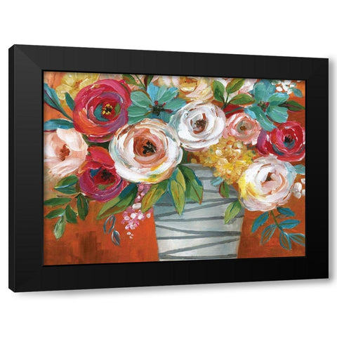 Color Burst I Black Modern Wood Framed Art Print by Nan