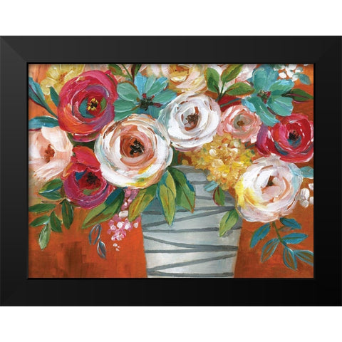 Color Burst I Black Modern Wood Framed Art Print by Nan