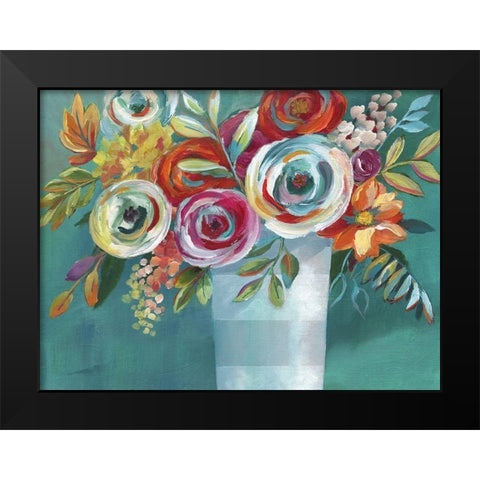 Color Burst II Black Modern Wood Framed Art Print by Nan