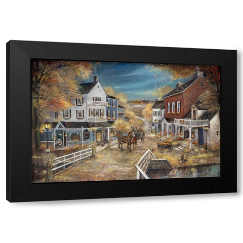 Harvest Village Black Modern Wood Framed Art Print by Manning, Ruane