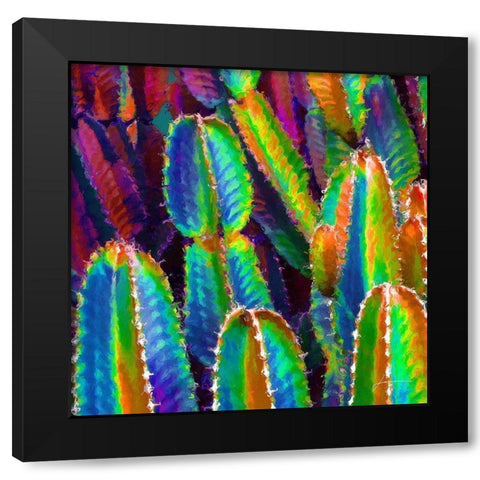 Neon Desert I Black Modern Wood Framed Art Print with Double Matting by Burghardt, James