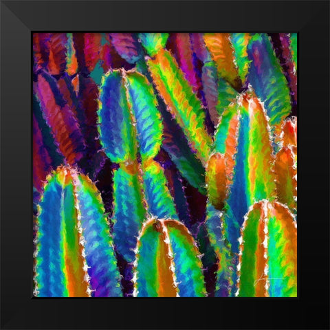 Neon Desert I Black Modern Wood Framed Art Print by Burghardt, James