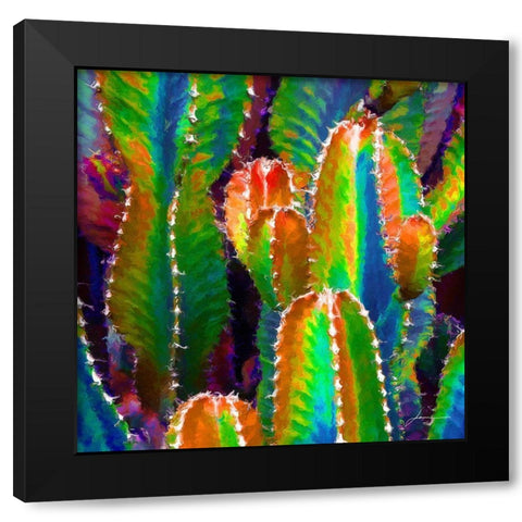 Neon Desert I Black Modern Wood Framed Art Print by Burghardt, James