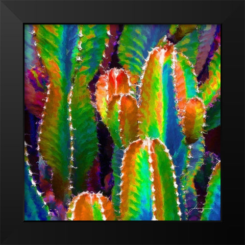 Neon Desert I Black Modern Wood Framed Art Print by Burghardt, James
