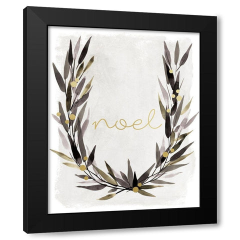 Simple Noel Black Modern Wood Framed Art Print with Double Matting by Robinson, Carol