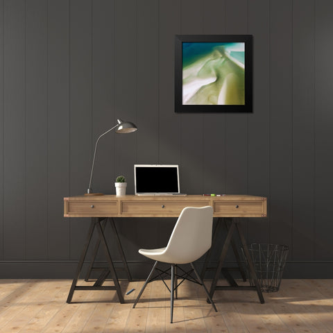 Washy Geo III Black Modern Wood Framed Art Print by Delimont, Danita