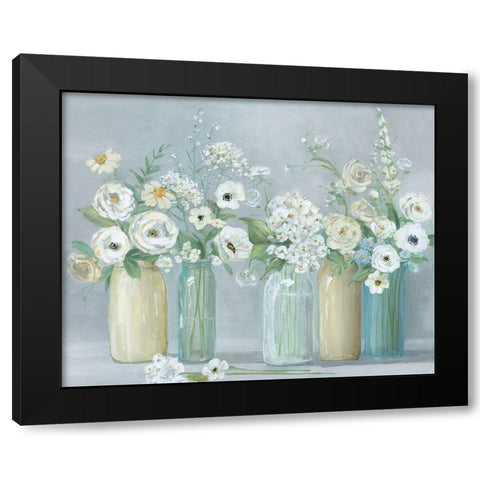 Blooming Meadow Black Modern Wood Framed Art Print with Double Matting by Swatland, Sally