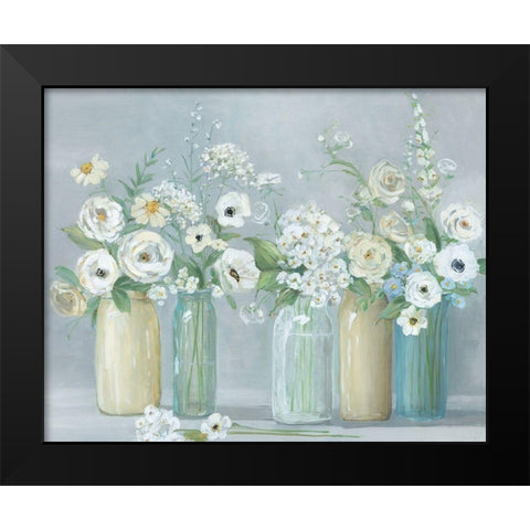 Blooming Meadow Black Modern Wood Framed Art Print by Swatland, Sally